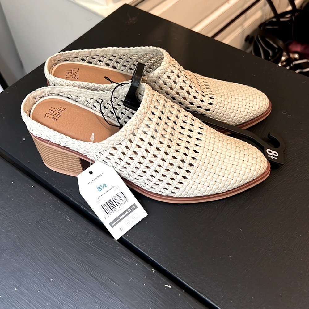 Crème Leather mules